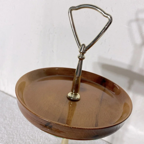 Vintage Hand Crafted In Sydney By The Sea Myrtlewood Two Tier  Serving Tray - Picture 11 of 14